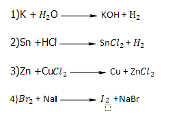 Image result for ‫نمونه های از واکنشهای شیمیایی جانشینی ساده‬‎